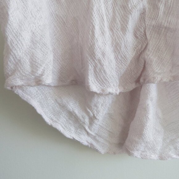 FREE PEOPLE Morning Dolman Tie Sleeve Gauzy Top in White Casual Boho Coastal M - Picture 9 of 14